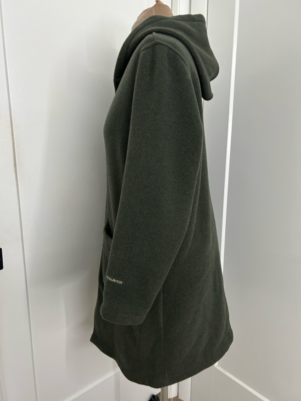 Vintage Woolrich Long Hooded Wool Coat | Size Large - Picture 9 of 16